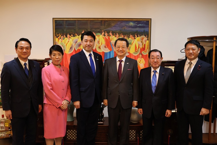 김옥채 총영사, 공명당 소속 참의원, 지방의원 초청 관저만찬 개최(2.26) 